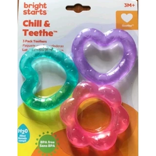 ของเล่นเด็ก ยางกัดน้ำ 3 ห่วง Bright Starts Teether Tubes สีสันสดใส รูปทรงต่างๆ เสริมสร้างพัฒนาการ