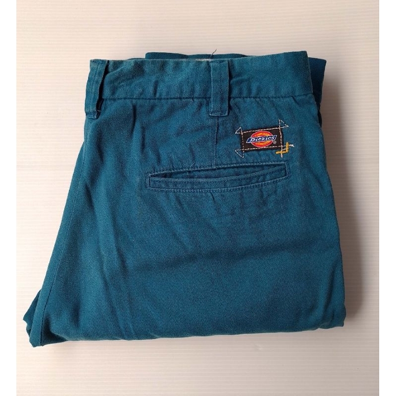 กางเกงขายาว Dickies มือสอง ของแท้ สีน้ำทะเล เอว 30