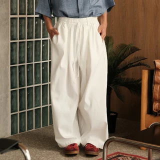 Begunclothes Begun05 Pants [3สี] Samurai Pants กางเกงขายาว ทรงกระบอกใหญ่ ผ้าคอตตอน