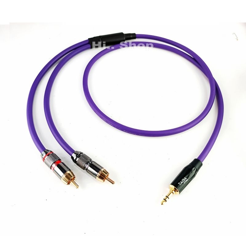 สายAUX 3.5 - RCA L/R สายDynacom  หัวRCA Monster- TADA3.5mm