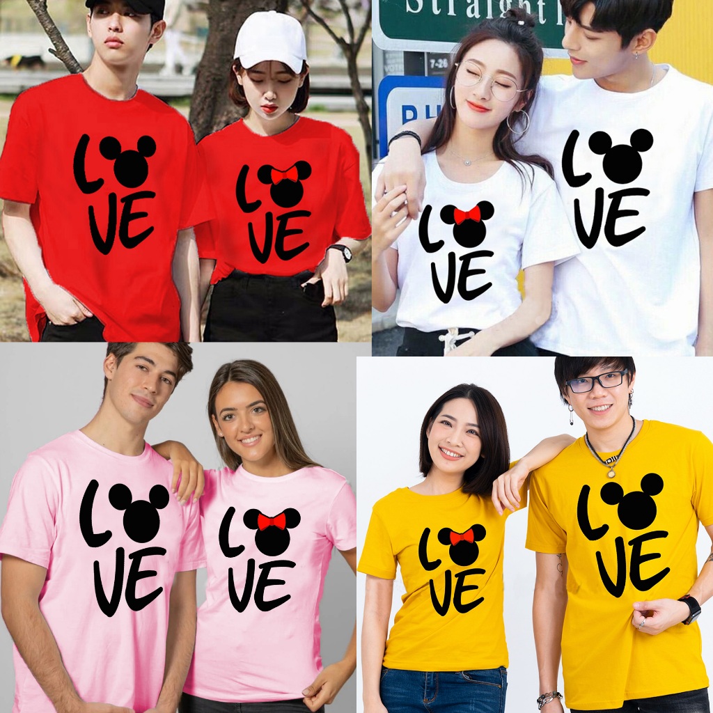 เสื้อยืด เสื้อคู่ ชุดครอบครัว ชุดคู่ แฟน รัก แม่ลูก ชายหญิง เด็ก คนอ้วน โอเวอร์ไชส์ ลายน่ารักๆ สวยๆ ใส่ไปทะเล เทศกาล