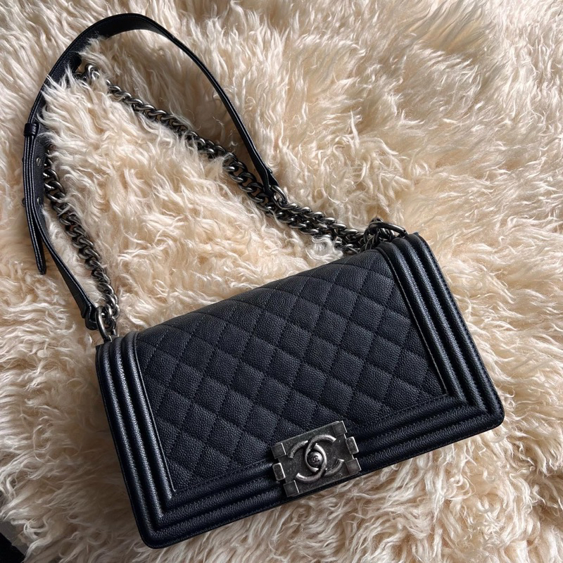 [New] Chanel Boy Bag 10” Caviar Leather ชาแนลบอย
