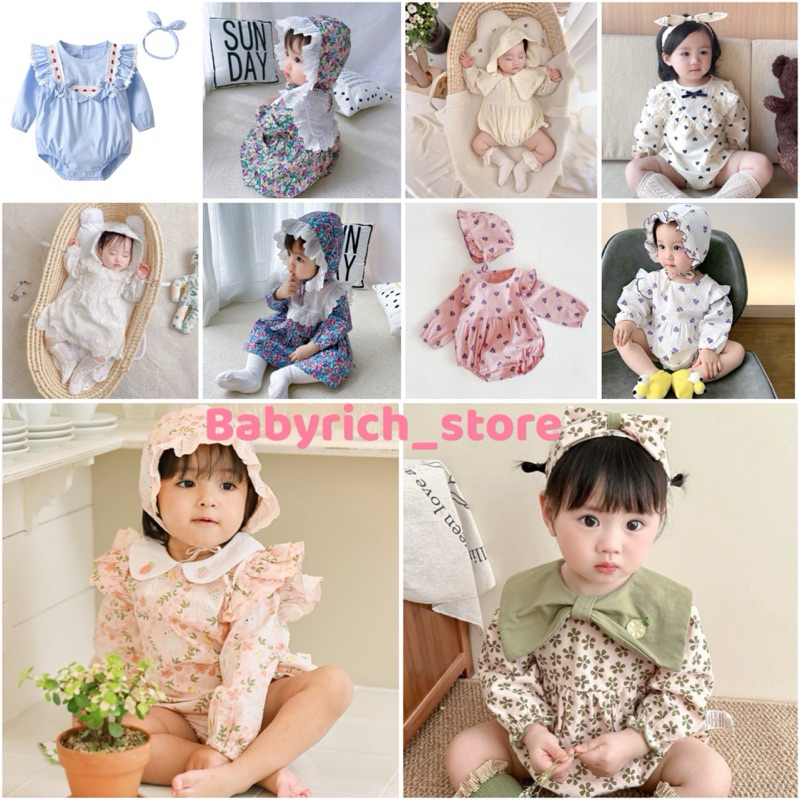 (พร้อมส่ง13แบบ+แถมหมวก)ชุดเด็กหญิง ชุดน่ารัก ชุดเซ็ทเด็กหญิง ชุดเด็กทารก ชุดเด็กอ่อน เบบี้ รอมเปอร์ romper