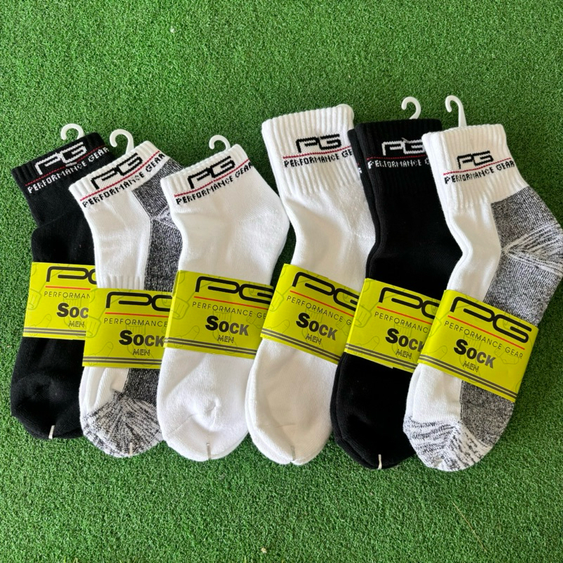 ถุงเท้าสำหรับนักกอล์ฟ⛳️ พื้นหนานุ่ม ชาย,หญิง  "PG" หุ้มข้อ Performance​ gear sock man , woman