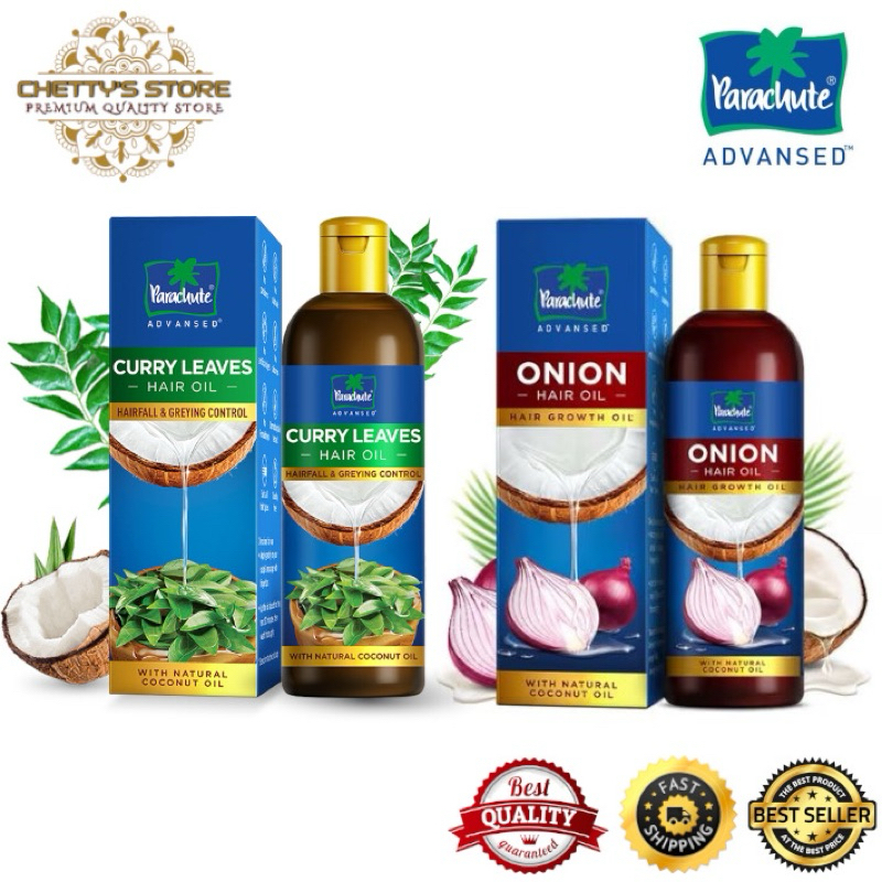 (IMPORTED INDIA) PARACHUTE ADVANSED ONION/CURRY LEAVES HAIR OIL 200ML