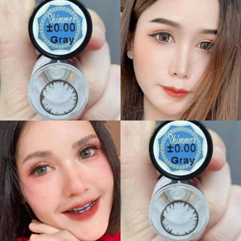 บิ๊กอายตาแบ๊ว(สีเทา)สายตาปกติรายเดือน เลนส์นิ่มใสสบาย ดังมากในtiktok