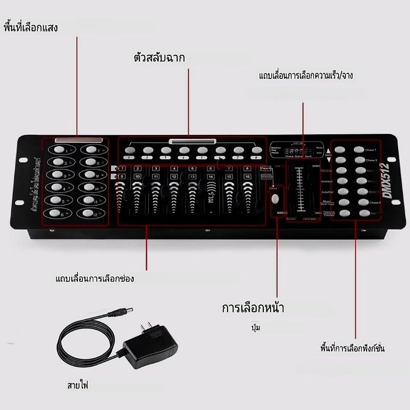 บอร์ดไฟเวที192 บอร์ดำ บอร์ดไฟ บอร์ดคุมไฟเวที  DMX240โหมดDMX512 คุมไฟพาร์ ไฟบีม ไฟเวที ไฟมูฟวิ่งได