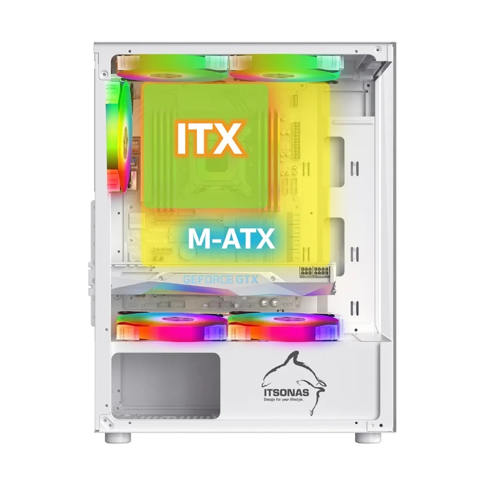 ITSONAS mATX CASE (NP)  DEFENDER ARGB (WHITE) - A0157912