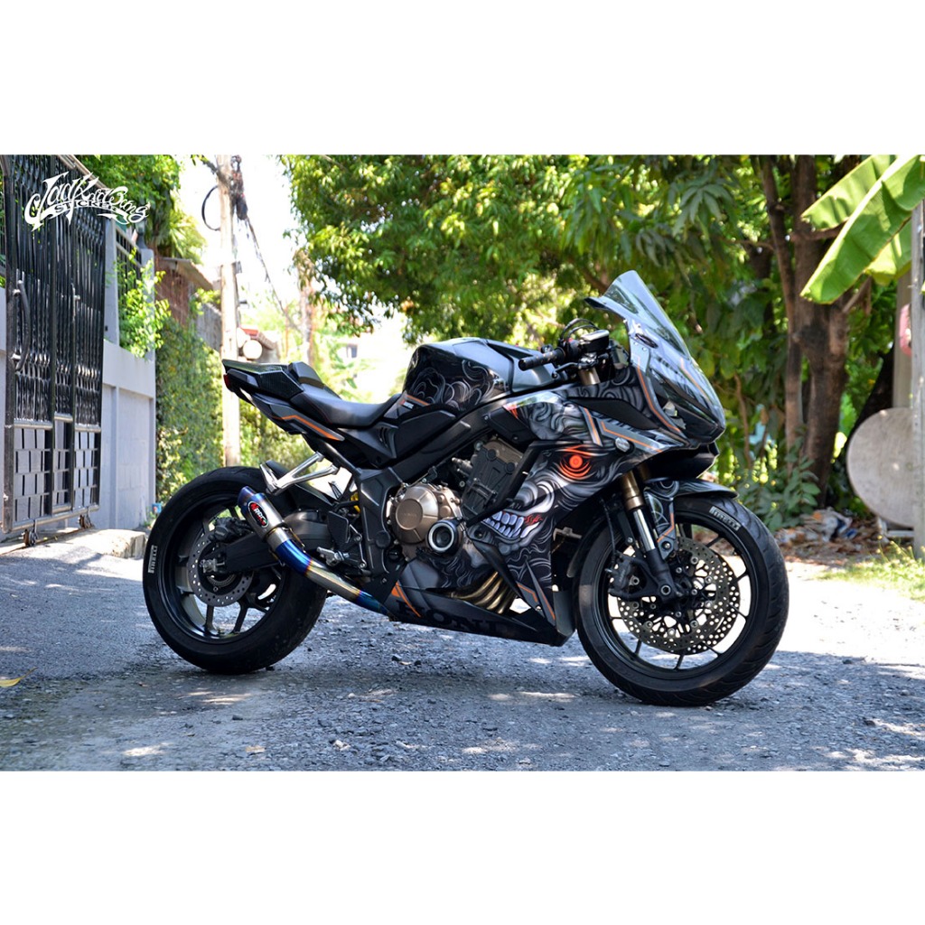Graphics Decal Kit Wrap Compatible with Honda Cbr 650R Dark Devil