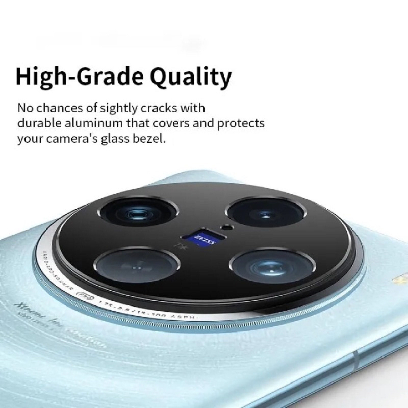 [ส่งจากไทย เร็ว 1-2วัน] สีดําฟิล์มกระจกเลนส์กล้อง 3D ตัวป้องกันเลนส์สำหรับ Vivo X100 X100Pro