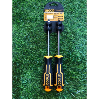 INGCO ชุดไขควง 2ชิ้น พร้อมที่แขวน ปากแฉกและปากแบน ปลายแม่เหล็ก รุ่น HKSD0248 (2 Pcs screwdriver set)