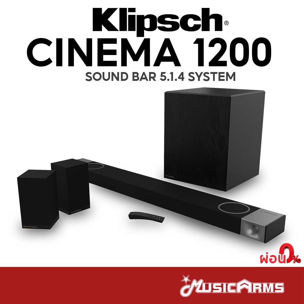 [ใส่โค้ดลดสูงสุด1000บ.] Klipsch Cinema 1200 SoundBar ซาวด์บาร์ Cinema1200 5.1.4