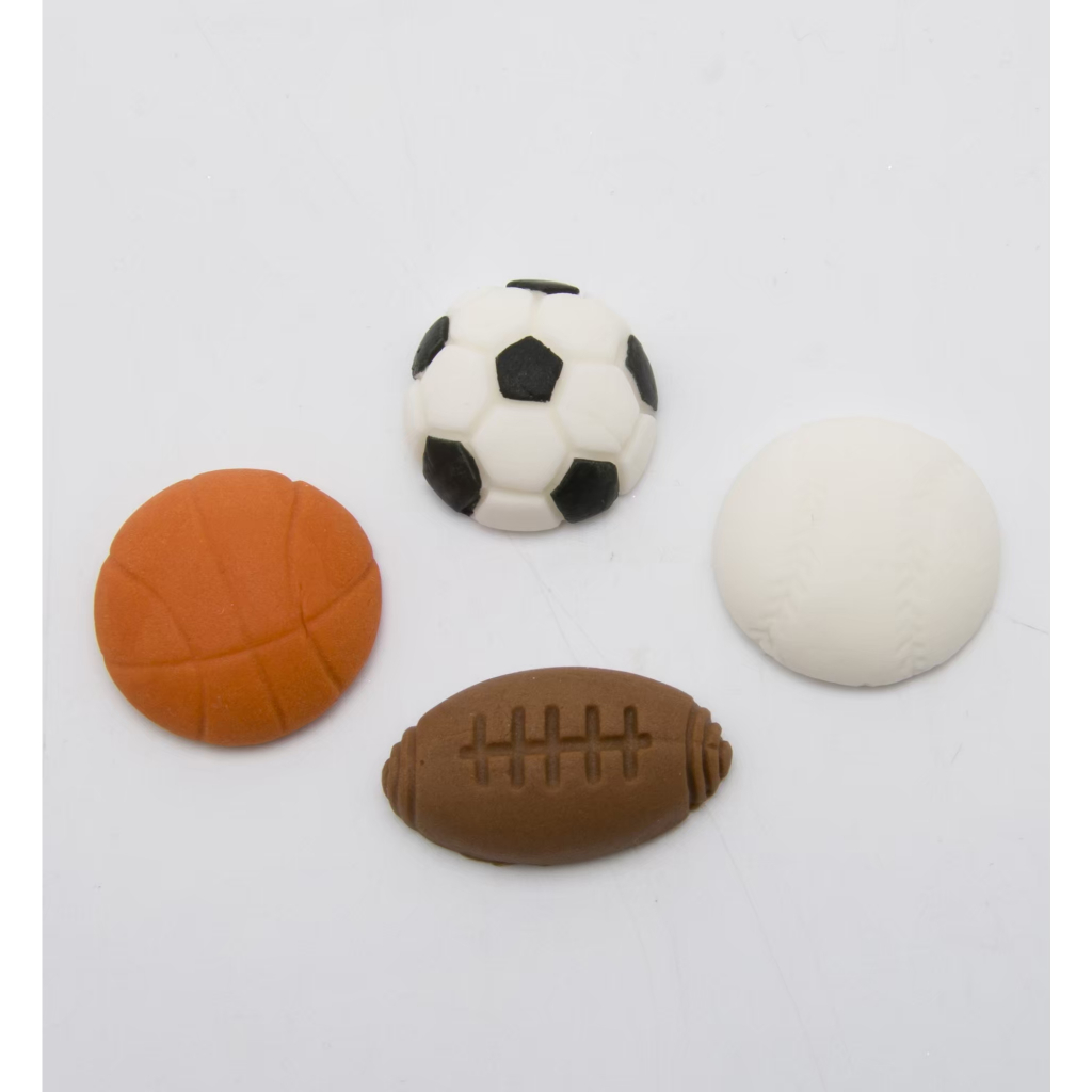 ลูกบอล ลูกบาส ลูกลักบี้ ลูกTennis fondant ตัวปั้นน้ำตาลตกแต่งเค้ก