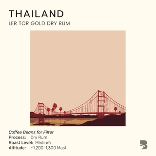 เมล็ดกาแฟ คั่วกลาง - Thailand Le Tor Gold Dry Rum