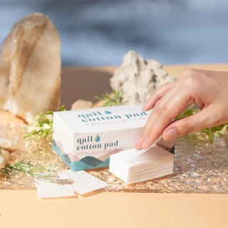 สำลีคุณภาพไร้ขน U-DELI สำหรับล้างเล็บ 200แผ่น แผ่นบางแข็ง ไม่มีขุย ไร้ขน Lint Free Nail Cotton Pads