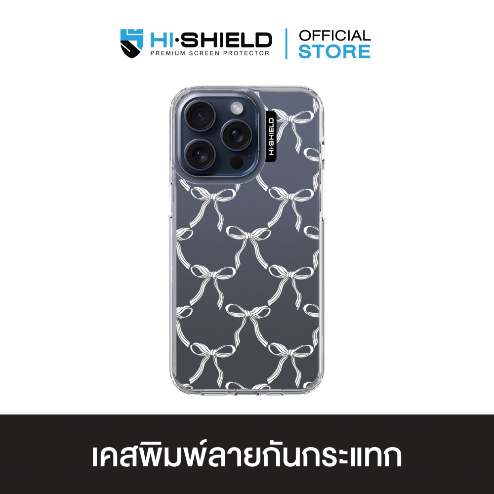HI-SHIELD Stylish เคสใสกันกระแทก iPhone รุ่น Ribbon2 [เคส iPhone16 , iPhone15 , iPhone 13]
