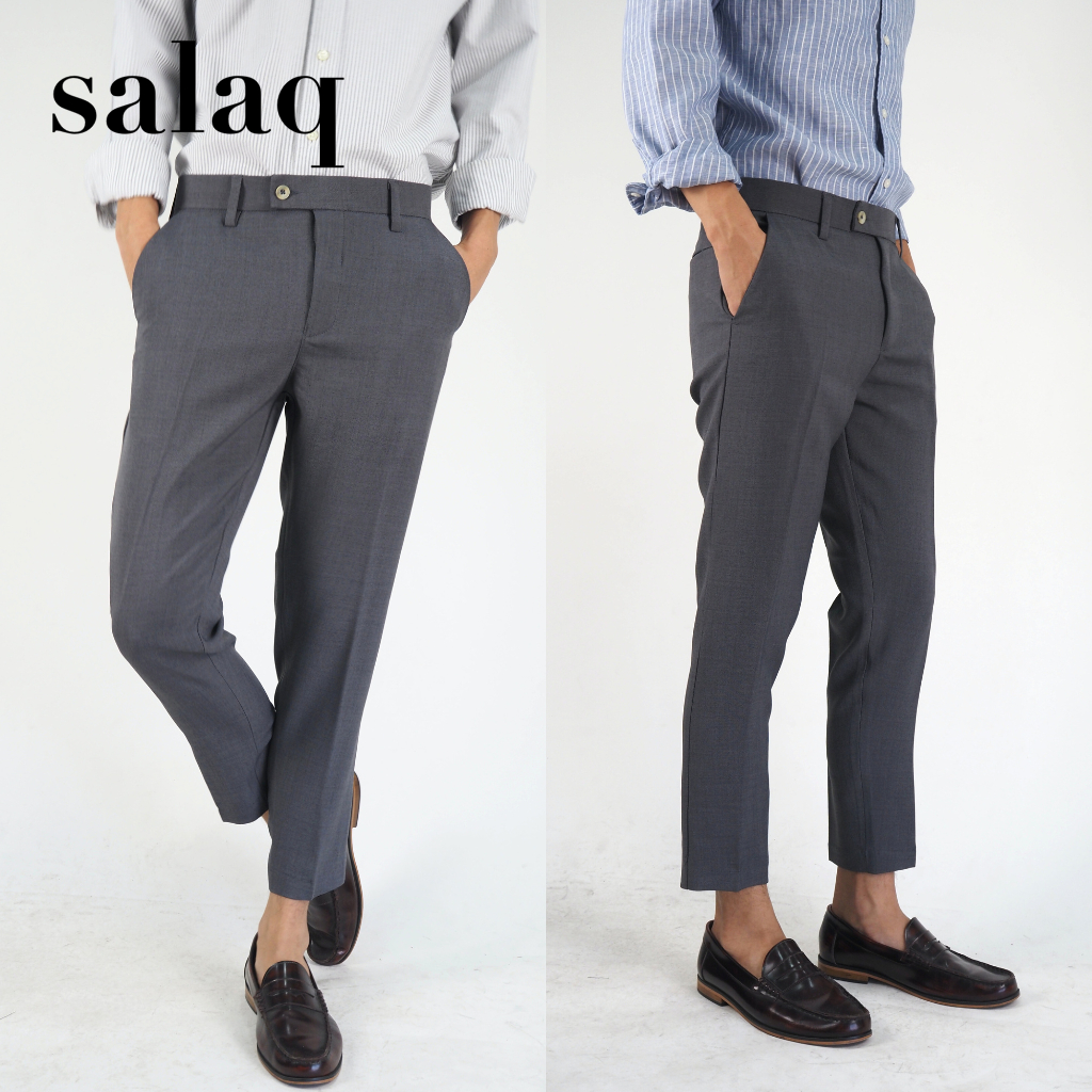 กางเกงสแล็คขาเต่อ ผ้ายืดสโน(snow) ผ้านุ่มใส่สบาย ไม่หนา ไม่ร้อน ทรงกระบอกเล็ก หลากสี ไซส์ 28นิ้ว-36นิ้ว