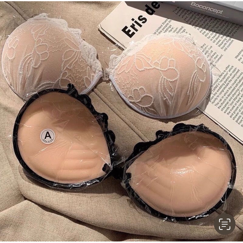 BM-299 บราปีกนก​ บราลูกไม้ บราเจ้าสาว ดันทรง​ หนา3 CM กาวแน่นๆ บราลูกไม้ คัพ A,B,C ,Dกาวแน่น
