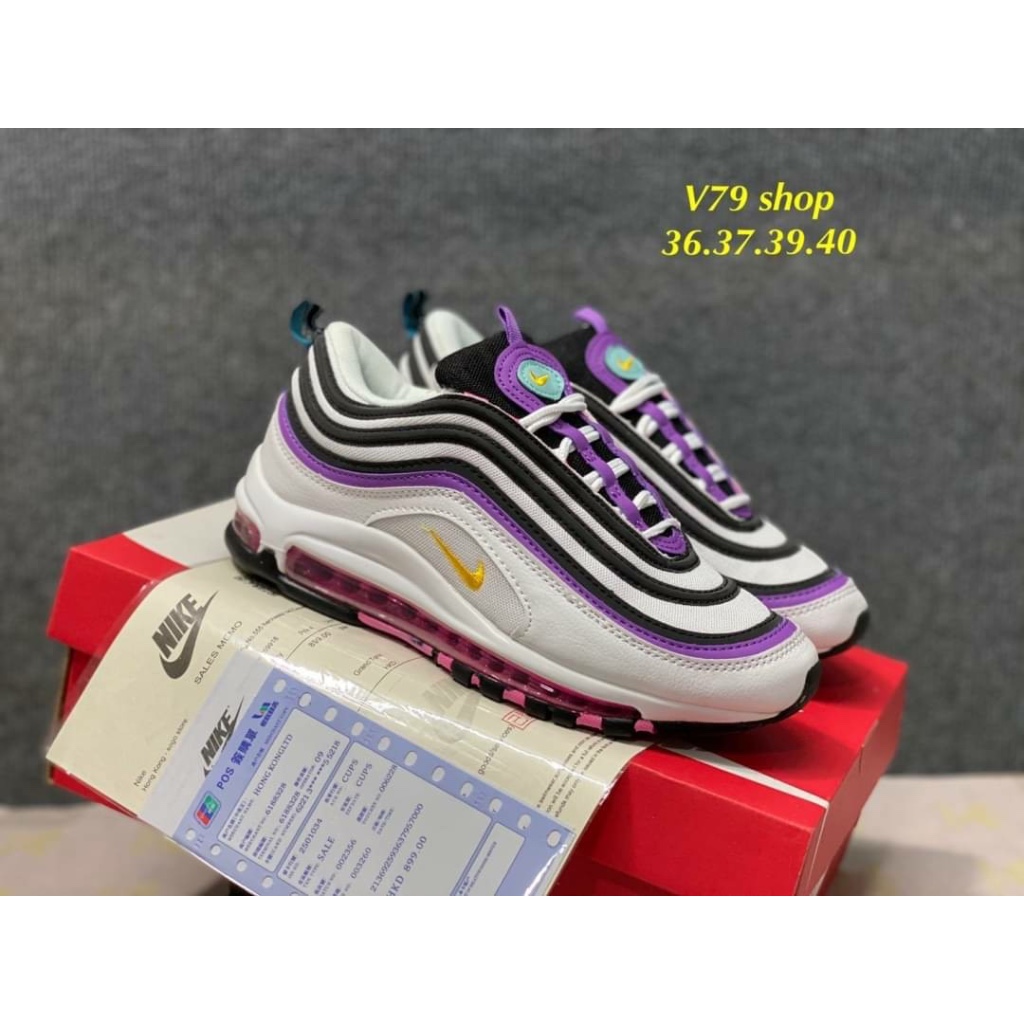 Nike air max 97 รองเท้าไนกี้ รองเท้าผ้าใบผู้หญิง พร้อมกล่องและอุปกรณ์ครบ