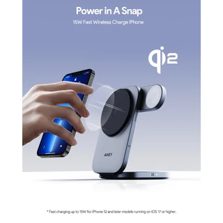AUKEY แท่นชาร์จไร้สาย Qi2 15W 3-in-1 | Reddot Winner | พับได้ MFW Certified LC-MC312