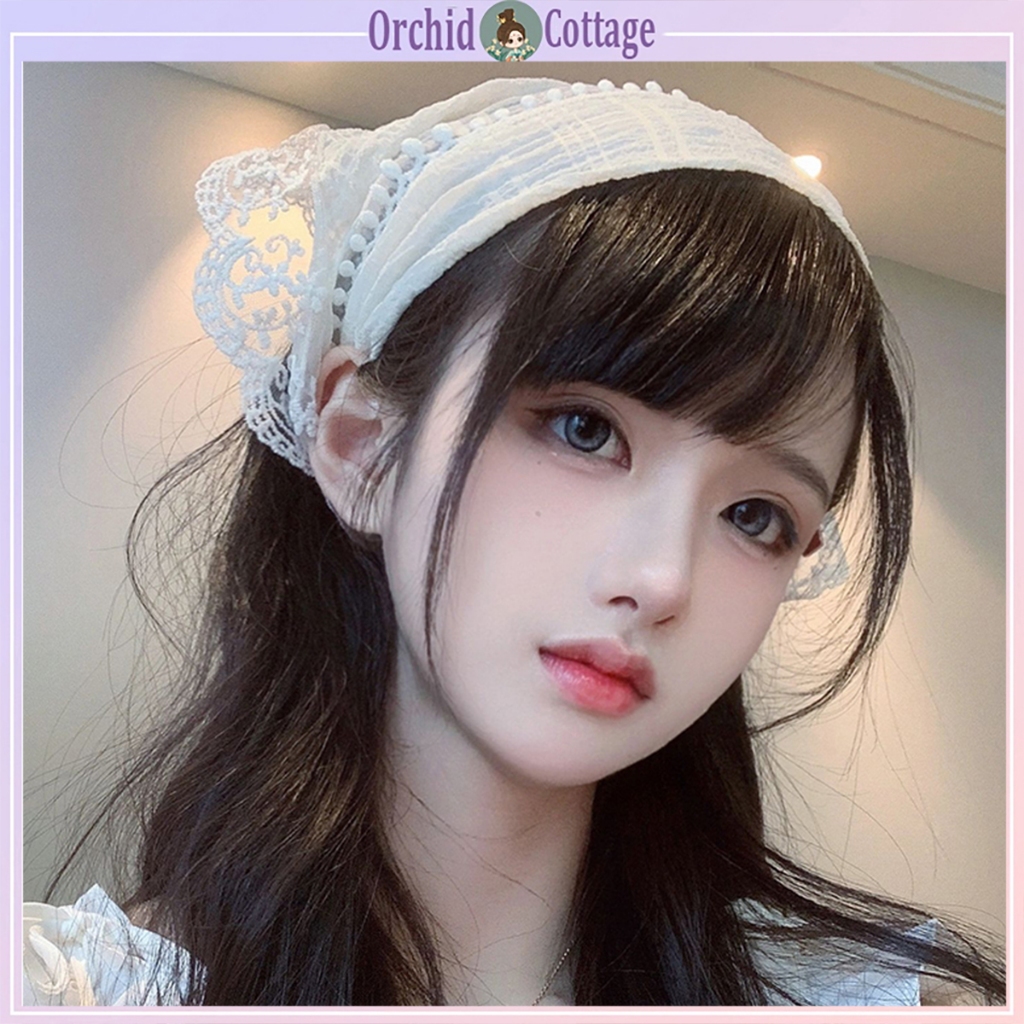 【จัดส่งจากกรุงเทพฯ】ฮิญาบ ผ้าพันคอ ผ้าเรยอน พิมพ์ลายดอกไม้ ลูกไม้ สามเหลี่ยม สำหรับผู้หญิงหวานและน่าร