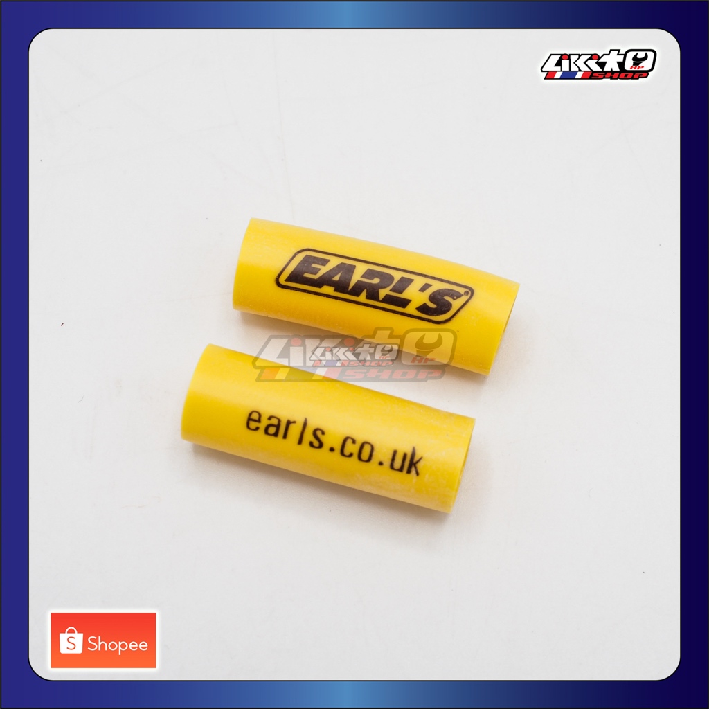 EARL'S โลโก้ร้อยสายเบรคแท้ tag logo สีเหลือง (คู่) จำนวน 1= 2 ชิ้น