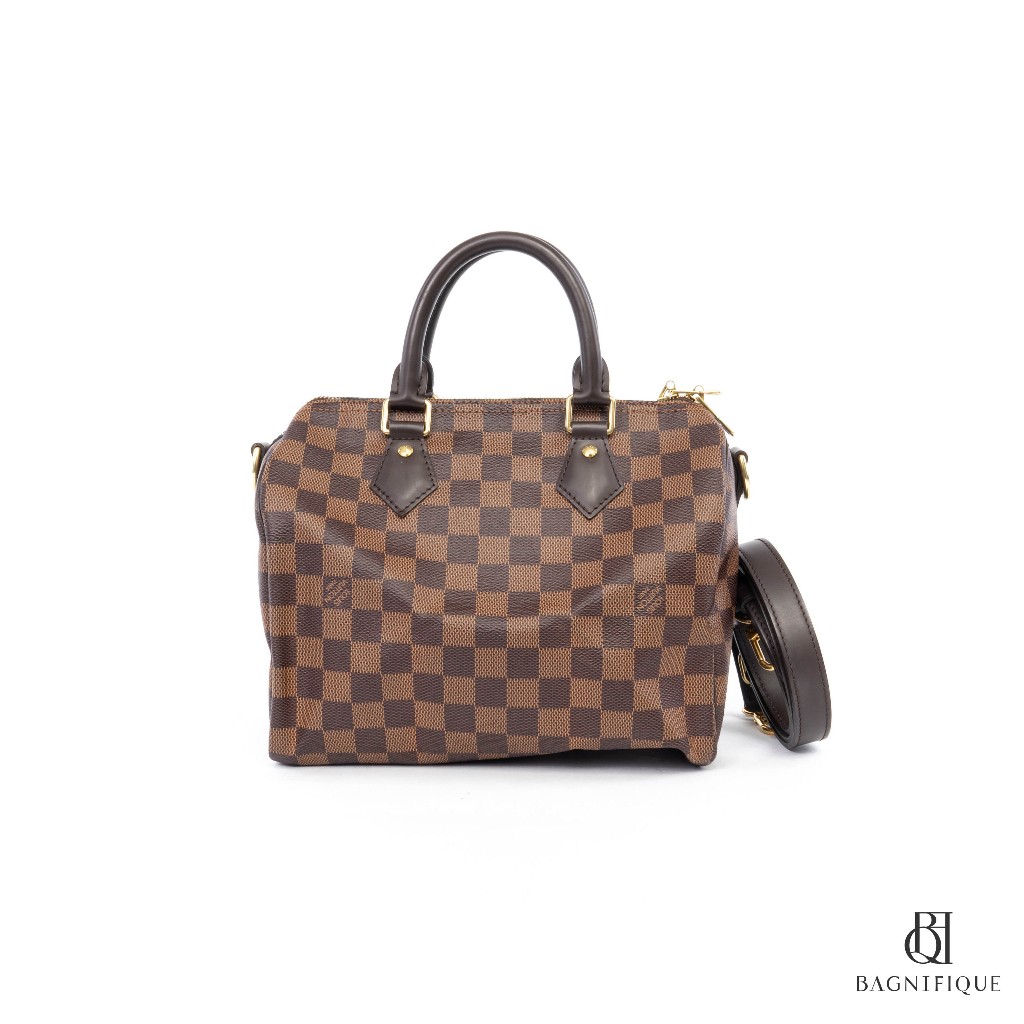 LV SPEEDY BAND 25 BROWN DAMIER CANVAS GHW