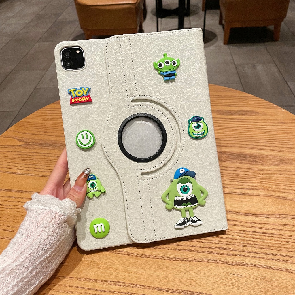 ออกให้ 24 ชม เคสหนังป้องกันไอแพด พร้อมสติ๊กเกอร์ MINI7 Air5 เด็กชายตาโต เคส iPad air6 Pro11 2024