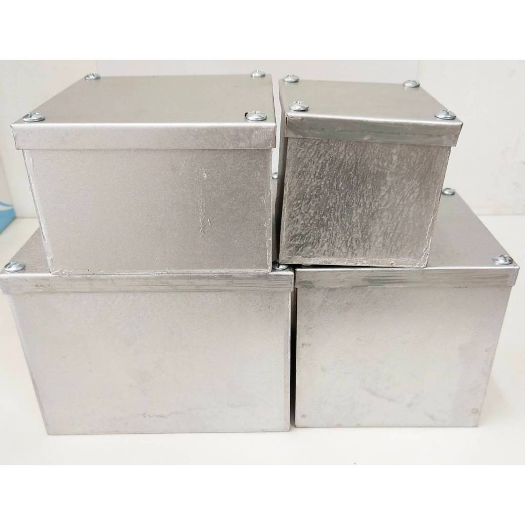 PULL BOX พลูบ็อกซ์-ชุบกัลวาไนซ์ ขนาด 4x4x4 /6x6x4 / 6x6x6/ 8x8x6 หนา 1mm.