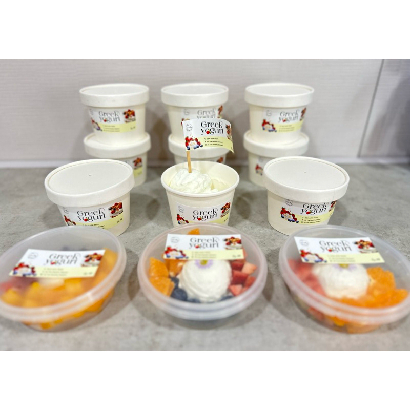 🥣 Greek Yogurt เนื้อเนียน  ครีมมี่ เปรี้ยวน้อย      ✅ผลิตจากนมวัว และหัวเชื้อโยเกิร์ต