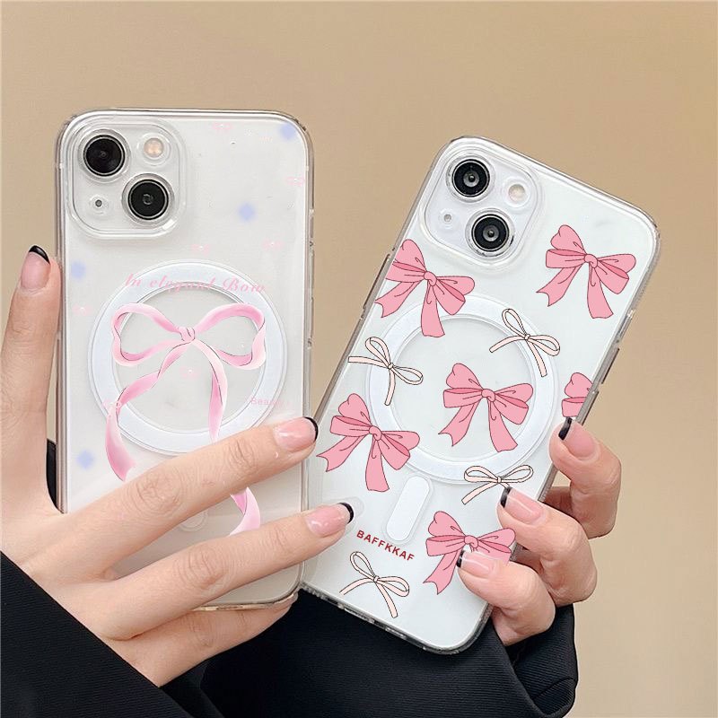 เคสโทรศัพท์มือถือ เคสใส ชาร์จไร้สาย For iPhone 15 14 13 12 11 Pro Plus Max 7Plus XR XS MAX SE 7 8 เคส ลายการ์ตูน น่ารัก