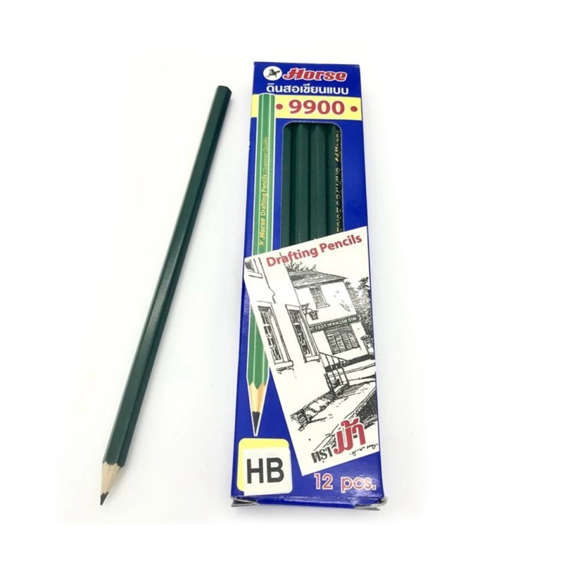 ดินสอแรเงา “Horse” No.9900 (HB, 2B, 4B, 6B)(กล่อง/12 แท่ง)