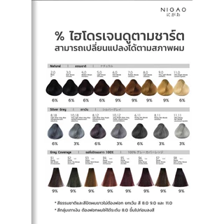 #Nigao Hair Color สีนิกาโอะ 100 ml.(+ไฮโดรเย่น150mlตามคำแนะนำของนิกาโอะ) สีผมสวย