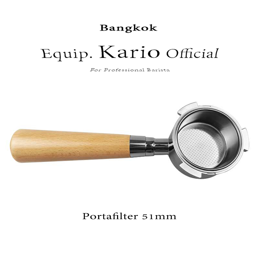 จัดส่งทันที | ก้านชงกาแฟ Bottomless Portafilter ขนาด 51mm (3หู) ก้านชงไร้ก้น Delonghi Duchess