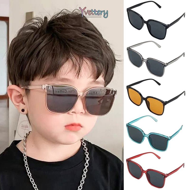 ร้านค้าไทย🔥แว่นตากันแดดป้องกันรังสียูวีUV400ทรงสี่เหลี่ยมขนาดใหญ่สีแคนดี้แฟชั่นเกาหลีสําหรับเด็กผู้ช