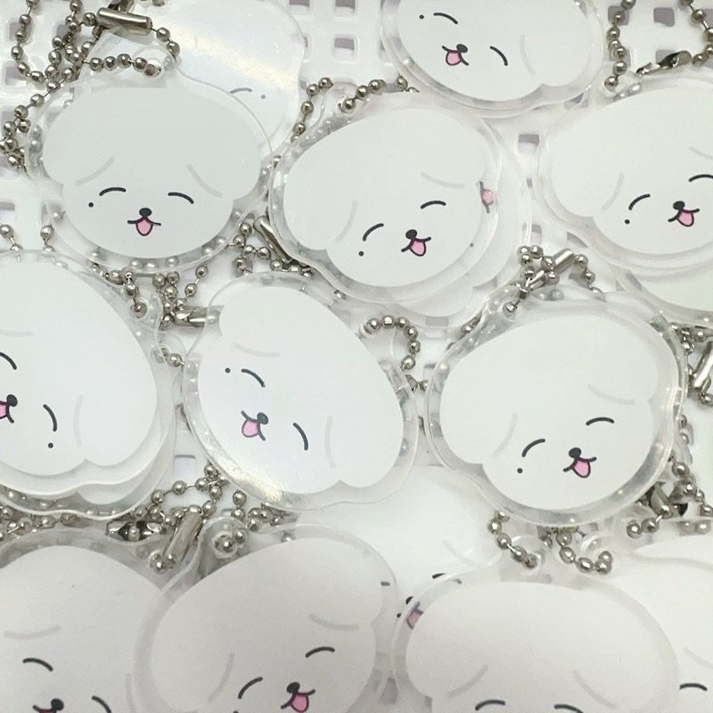 Acrylic keyring baby samoyed