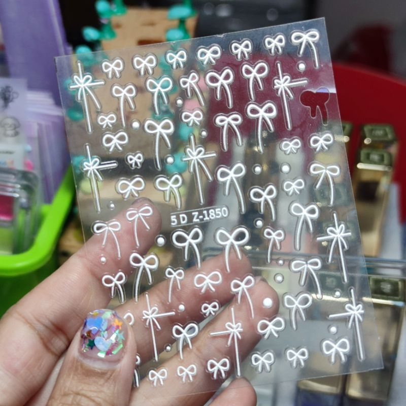 (พร้อมส่งในไทย!) 💖🎀 สติ๊กเกอร์โบว์ / ดาว สำหรับ ติดเล็บ / งานDIY✨  💕🎀  งานบาง ติดง่าย แนบติดแน่น💕 เกรดพรีเมี่ยมค่า