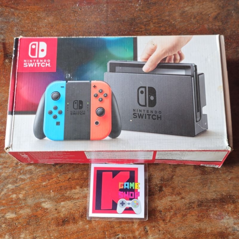 (CFW Atmosphere) Nintendo Switch v1 กล่องขาว Neon สีนีออน มือสอง(USED) เครื่องเล่นเกมส์พกพา#2
