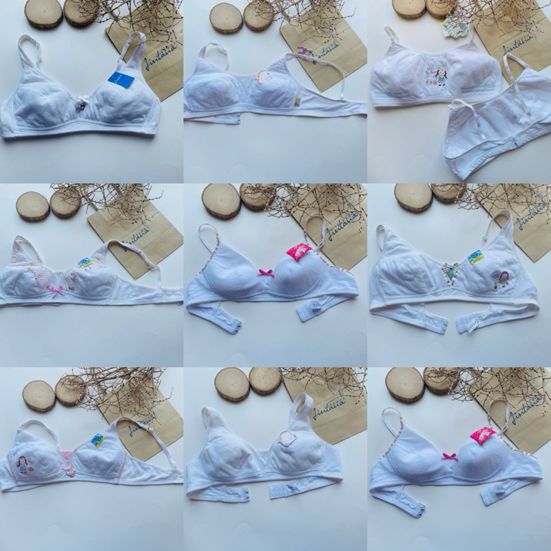 Jintana(จินตนา)(แแบที่ 40-60)เสื้อชั้นในเด็กแบบตะขอหลัง ไร้โครง ฟองบาง  มีหลายลายคะ