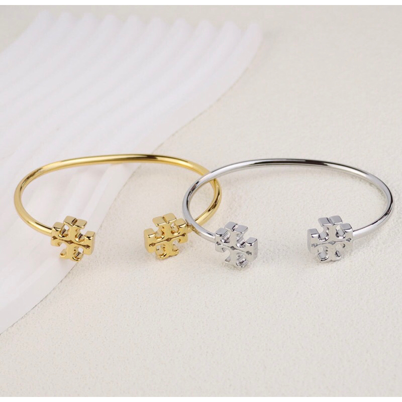 พร้อมส่ง TB Tory Burch งานสวย จิ้งมาก กำไลเงิน กำไลทอง แบบมาใหม่ล่าสุดคะ