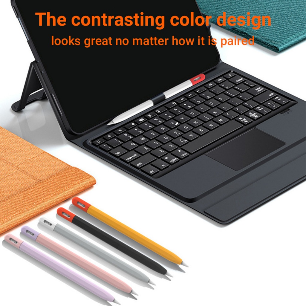 เคสซิลิโคนดินสอบางเฉียบสำหรับ Apple Pencil 3(USB-C) 2nd 1nd Pencil pro ที่ใส่ปากกากันลื่น Silicone Pencil Case-XF - รูปที่ 5