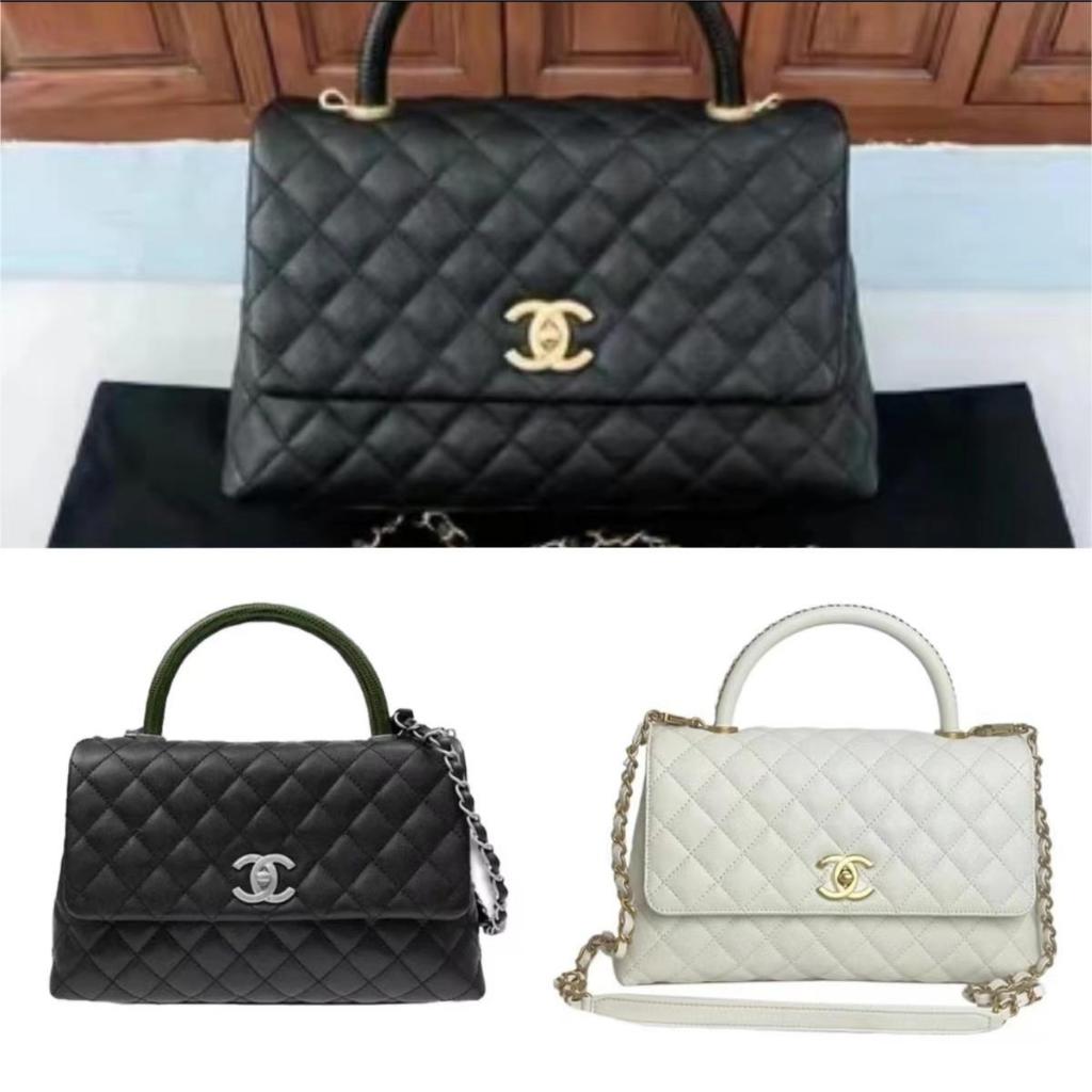 Chanel/หนังวัว/กระเป๋าโซ่/กระเป๋าถือ/กระเป๋าสะพาย/A92991/แท้ 100%