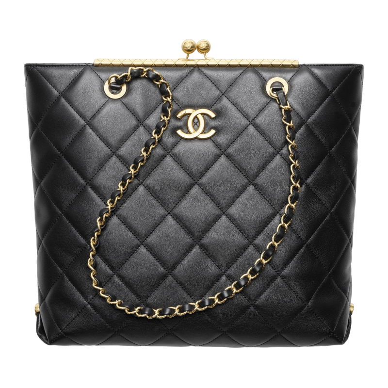 Chanel/หนังแกะ/กระเป๋าสะพาย/กระเป๋าคลัทช์/กระเป๋าใต้วงแขน/ของแท้ 100%