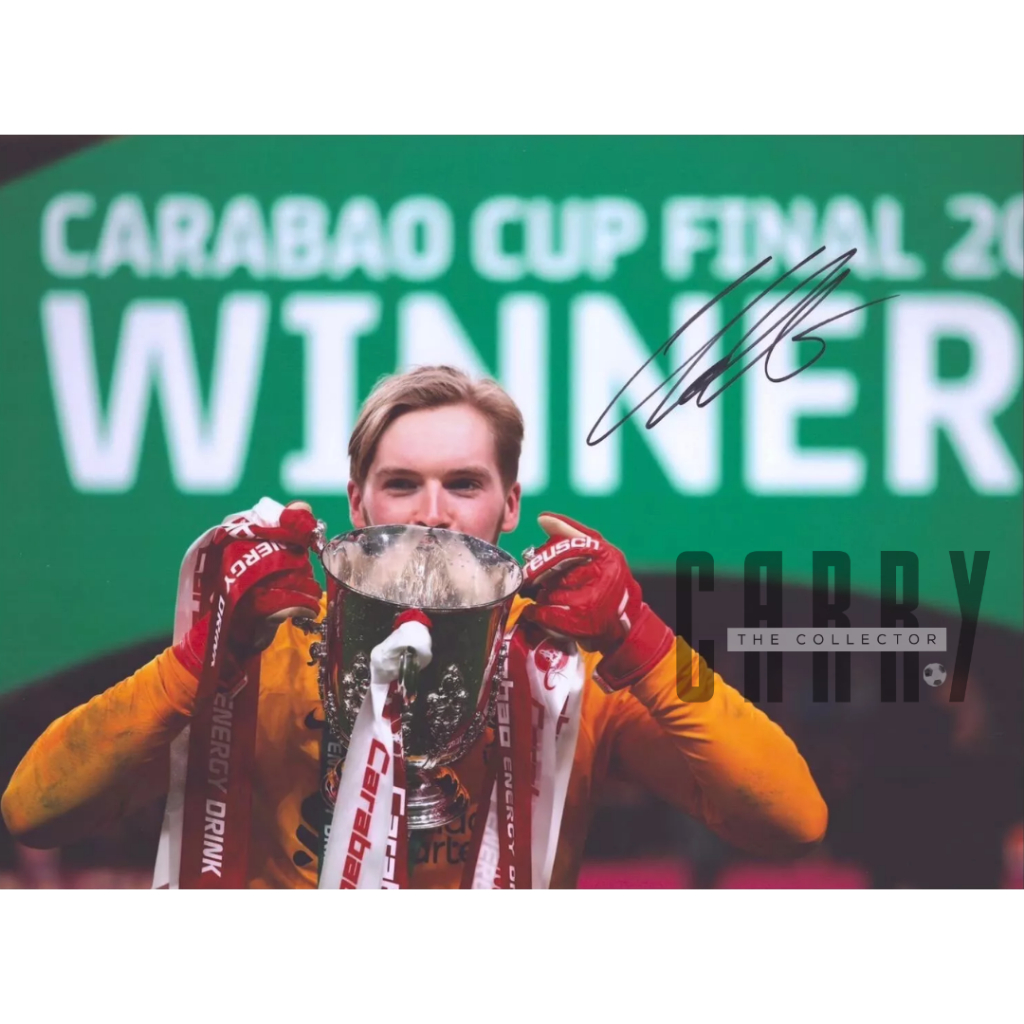 Liverpool Goalkeeper Caoimhin Kelleher Hand Signed 16x12 Photo With COA "พร้อมส่ง"
