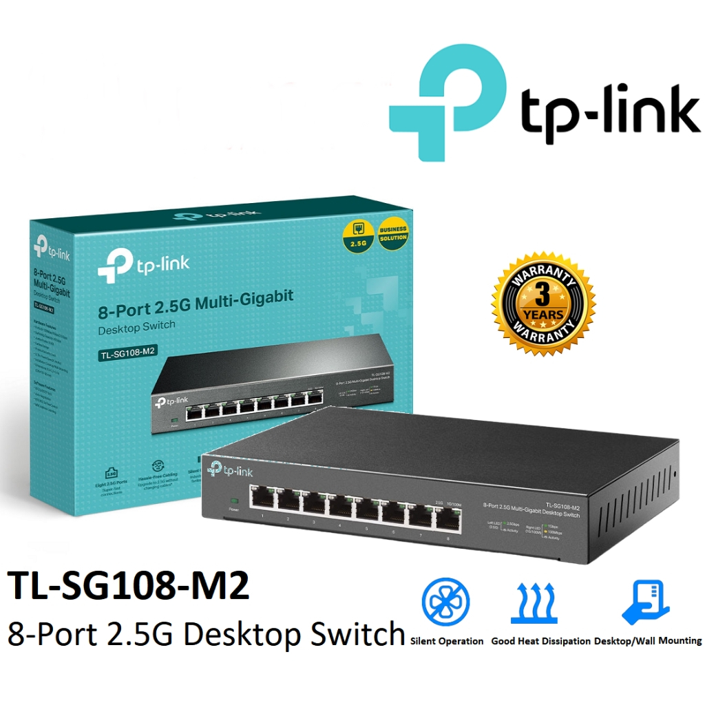 TP-LINK (TL-SG108-M2) | 8-Port 2.5G Desktop Switch
