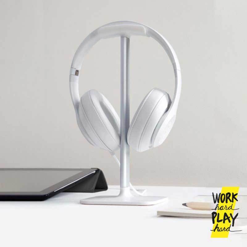ที่แขวนหูฟัง ที่วางหูฟัง minimal อลูมิเนียม สีดำ สีขาว headphone stand งานส่งออกยุโรปและอเมริกา