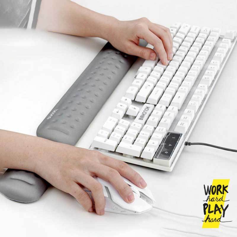 *พร้อมส่งที่ไทย* ที่รองข้อมือ ที่รองข้อมือคีย์บอร์ด memory foam บรรเทาอาการเจ็บข้อมือ งานส่งออกขายบน Amazon