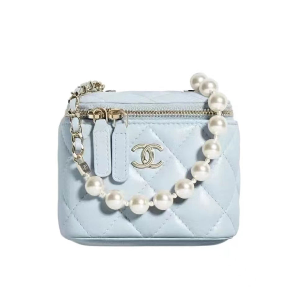 Chanel/Pearl Chain Flip Box Bag/Mini/Women's แท้ 100%