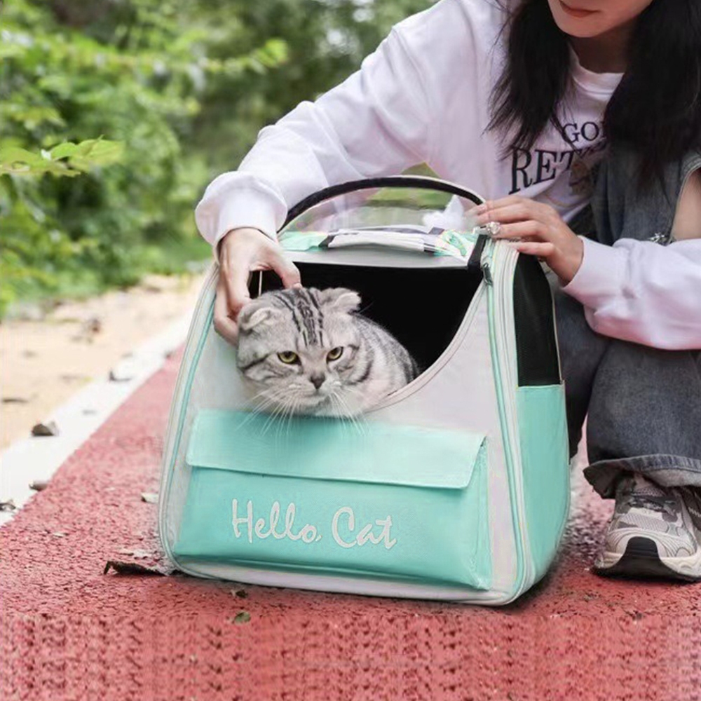 peatonshop กระเป๋าหมาแมว การระบายอากาศที่เพียงพอ กระเป๋าพกสัตว์เลี้ยง​ ดีไซน์บางเบา ช่วยประหยัดพื้นที่ระหว่างเดินทาง