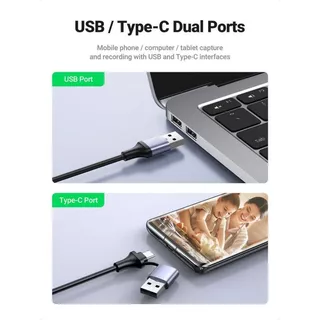 ⚡COD⚡Jasoz การ์ดจับภาพวิดีโอ Video Capture Card USB to Type-C+HDMI Video Audio Recording for Gaming